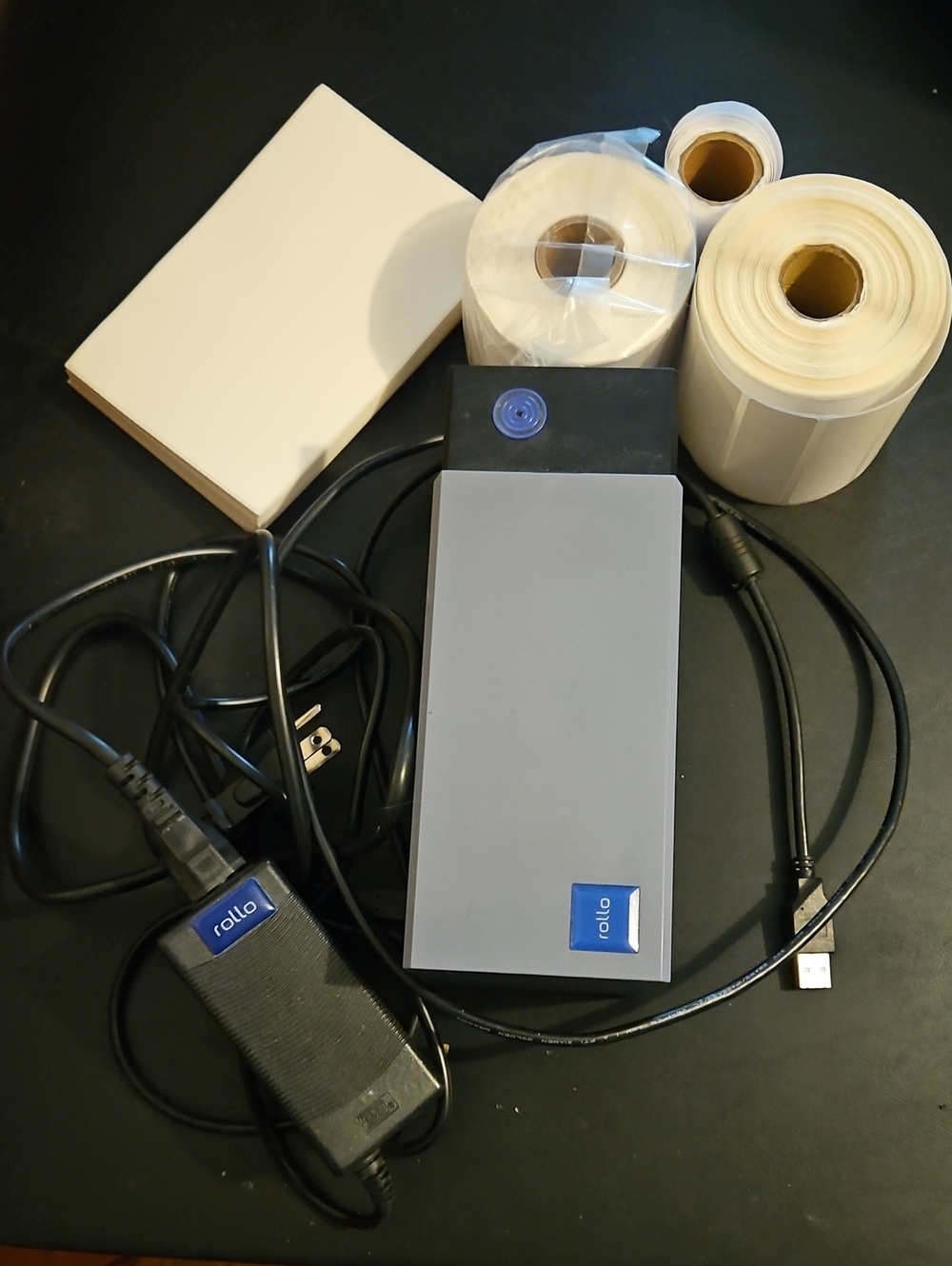 Rollo Thermal Printer With Labels & Holder